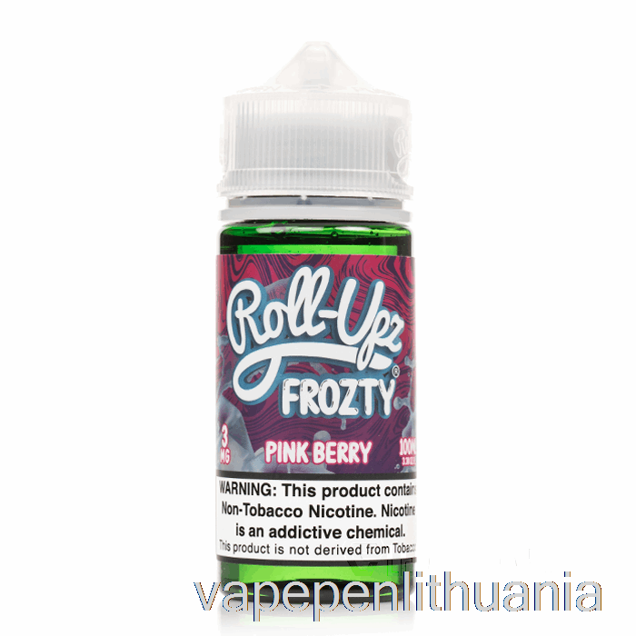 Rožinis Uogų Ledas - Sultys Roll-upz - 100ml 6mg Vape Skystis